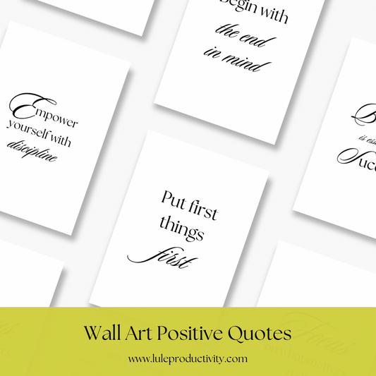 POSITIVE QUOTES POSTERS (PRINTABLE / 7 SHEETS)